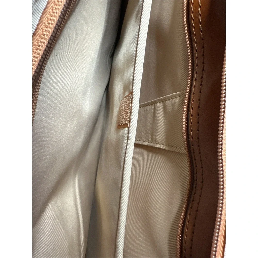 Banuce Whole Grain Italian Leather Business Computer Bag Brown W/Strap